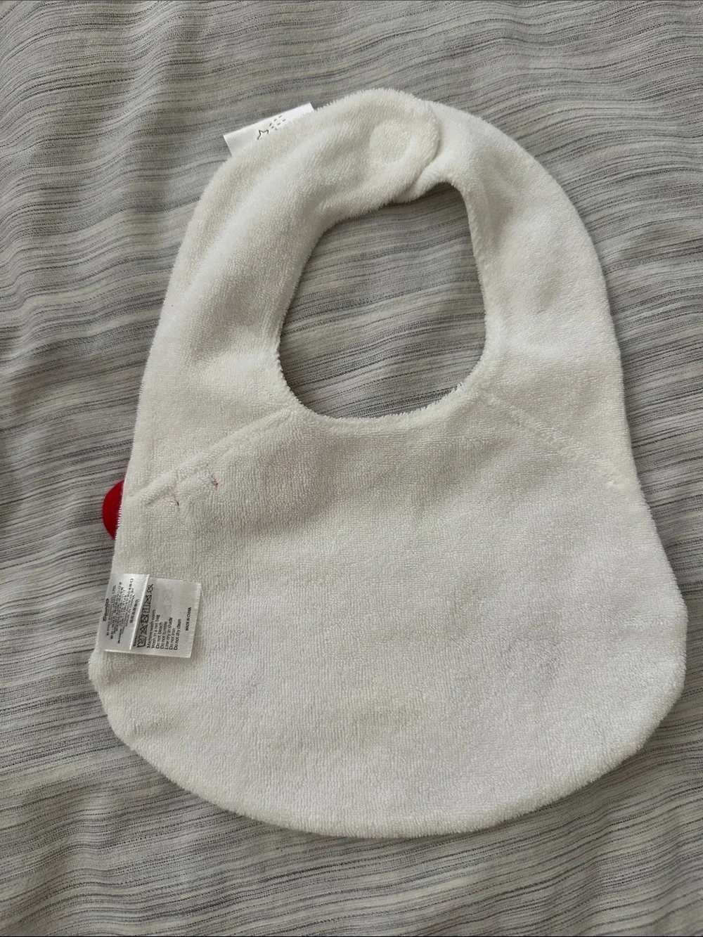 Sanrio White Hello Kitty Face Bib with Red Bow